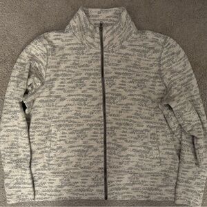 ZYIA Active Light Gray Full-Zip Jacket